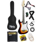 36SB 8-12 Yaş Çocuklar İçin Amfili Full 3/4 36 İnç Elektro Gitar Seti Sunburs