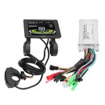 36V 250W/350W, 48V 250W/350W Elektrikli Bisiklet Kontrolör Kiti, 17A 3 Mod Sinüs Dalgaları Kontrolör LCD Renkli Ekran Elektrikli Bisiklet Için Ölçer Metre
