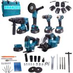 36V Super Sarjlı 7li Yedili Matkap Set 4x Akü 2x Sarj Cihazı Yedili Set (Powerbank&led+ Ş.HILTI+Ş.SPRAL+S.SIKMA+13 mm Ç.mandren+Ş.dekupaj+Sunta Kesme)