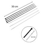 3,6X300 Beyaz Kablo Bağı & Plastik Kelepçe & Cırt Kelepçe 100 Adet (Paket) - standart