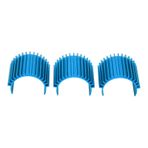 370 motor soğutucu, fırçasız fırçalanmış motor soğutucu metal evrensel 3 adet WPL C14 RC Car için (mavi)