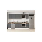370X222 Cm Klasik Mebran Mutfak Dolabı Beyaz Mb-E80S45S45-2 Mebran | Antrasit - Suntalam