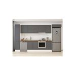 370X222 Cm Klasik Mebran Mutfak Dolabı Beyaz Mbb-E80B40S50-1 Mebran | Antrasit - Suntalam