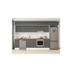 370X240 Cm Klasik Mebran Mutfak Dolabı Beyaz Beyaz Mb-E80S40S50-1 Mebran | Antrasit - Mdf