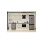 370X240 Cm Klasik Mebran Mutfak Dolabı Beyaz Mb-E90S40S40-2 Mebran | Kumtaşı - Suntalam