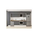 370X240 Cm Klasik Mebran Mutfak Dolabı Beyaz Mbb-E80B40S50-2 Mebran | Antrasit - Suntalam