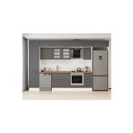 370X240 Cm Klasik Mebran Mutfak Dolabı Beyaz Mbb-E80B50S40-3 Mebran | Antrasit - Suntalam