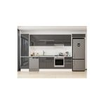 375X222 Cm High Gloss Mutfak Dolabı Mbb-E80B50S45-1 High Gloss | Antrasit - Suntalam