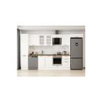 375X222 Cm Klasik Mebran Mutfak Dolabı Beyaz Beyaz Mbb-E80B45S50-3 Mebran | Beyaz - Mdf