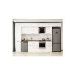 375X240 Cm Klasik Mebran Mutfak Dolabı Beyaz Mbb-E80B45S50-2 Mebran | Beyaz - Suntalam