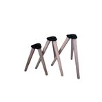 38-41-44 cm, Ahşap Konik Mobilya Sehpa Ayağı + Aparatlar (Ham)