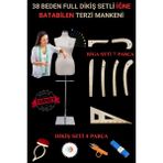 38 Beden Full Iğne Batabilen Dikiş Setli ve Riga Setli Terzi Mankeni Metal Takım