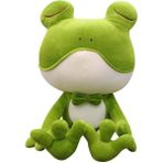(38 cm / 14.9in) Hayvan Peluş Oyuncak Kurbağa Cuddly Yastık Bebek Çocuklar Hediye - Yeşil