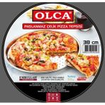 38 cm Paslanmaz Çelik Pizza Tepsisi, Dayanıklı ve Şık Pişirme Seçeneği - Seçenek 1 - Antrasit