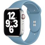 38 mm - 40 mm S/m Apple Watch 3-4-5-6-Se Uyumlu Silikon Kordon Kayış - Kot Mavi