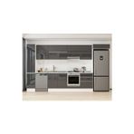 380X222 Cm High Gloss Mutfak Dolabı Mbb-E80B40S60-1 High Gloss | Antrasit - Suntalam