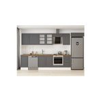 380X222 Cm Klasik Mebran Mutfak Dolabı Beyaz Mb-E90S45S45-3 Mebran | Antrasit - Suntalam