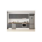 380X222 Cm Klasik Mebran Mutfak Dolabı Beyaz Mb-E90S50S40-1 Mebran | Antrasit - Suntalam