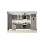 380X222 Cm Klasik Mebran Mutfak Dolabı Beyaz Mbb-E90B40S50-3 Mebran | Antrasit - Suntalam