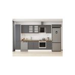 380X222 Cm Klasik Mebran Mutfak Dolabı Beyaz Mbb-E90B45S45-3 Mebran | Antrasit - Suntalam