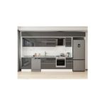 380X240 Cm High Gloss Mutfak Dolabı Mb-E80S60S40-2 High Gloss | Antrasit - Suntalam