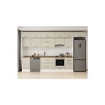 380X240 Cm Klasik Mebran Mutfak Dolabı Beyaz Beyaz Mb-E80S50S50-1 Mebran | Kumtaşı - Mdf
