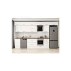 380X240 Cm Klasik Mebran Mutfak Dolabı Beyaz Beyaz Mb-E80S50S50-2 Mebran | Beyaz - Suntalam