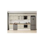 380X240 Cm Klasik Mebran Mutfak Dolabı Beyaz Beyaz Mb-E80S60S40-3 Mebran | Kumtaşı - Mdf