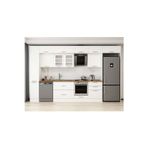 380X240 Cm Klasik Mebran Mutfak Dolabı Beyaz Mbb-E80B40S60-3 Mebran | Beyaz - Suntalam