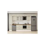 380X240 Cm Klasik Mebran Mutfak Dolabı Beyaz Mbb-E80B40S60-3 Mebran | Kumtaşı - Suntalam