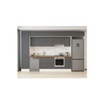 380X240 Cm Klasik Mebran Mutfak Dolabı Beyaz Mbb-E90B50S40-1 Mebran | Antrasit - Suntalam