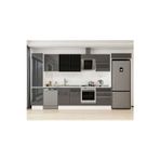 385X222 Cm High Gloss Mutfak Dolabı Mbb-E80B45S60-3 High Gloss | Antrasit - Suntalam