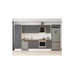 385X222 Cm Klasik Mebran Mutfak Dolabı Beyaz Beyaz Mbb-E80B60S45-2 Mebran | Antrasit - Mdf