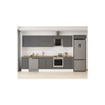 385X222 Cm Klasik Mebran Mutfak Dolabı Beyaz Mb-E80S45S60-2 Mebran | Antrasit - Suntalam