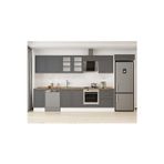 385X222 Cm Klasik Mebran Mutfak Dolabı Beyaz Mb-E80S45S60-3 Mebran | Antrasit - Suntalam