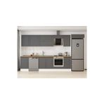 385X222 Cm Klasik Mebran Mutfak Dolabı Beyaz Mb-E90S50S45-2 Mebran | Antrasit - Suntalam