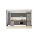 385X222 Cm Klasik Mebran Mutfak Dolabı Beyaz Mbb-E90B45S50-1 Mebran | Antrasit - Suntalam