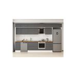 385X240 Cm Klasik Mebran Mutfak Dolabı Beyaz Beyaz Mb-E80S45S60-2 Mebran | Antrasit - Mdf