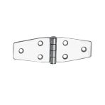 38X118mm Köşeli Menteşe