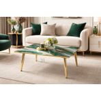 39 Art Studio Emerald Regalıa – Lüks Geode Epoksi Orta Sehpa 50X70 cm | Altın Detaylı Contemporary Tasarım, Modern Lüks Ev Dekoru - yeşil gold
