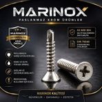 3,9 Mm Matkap Uçlu Yhb Saç Vidası Akıllı Vida Dın 7504o A2 Aısı 304 Kalite Paslanmaz Krom Vida Seti 50 Adet 3.9 x 25
