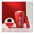 390ml Akıllı Sıcaklık Göstergeli Paslanmaz Çelik Taşınabilir Kamp Termos & Matara (Kırmızı)