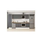 390X222 Cm Klasik Mebran Mutfak Dolabı Beyaz Beyaz Mbb-E80B50S60-2 Mebran | Antrasit - Mdf