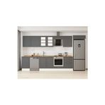 390X222 Cm Klasik Mebran Mutfak Dolabı Beyaz Mb-E80S50S60-3 Mebran | Antrasit - Suntalam