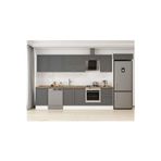 390X222 Cm Klasik Mebran Mutfak Dolabı Beyaz Mb-E90S50S50-2 Mebran | Antrasit - Suntalam