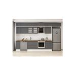 390X240 Cm Klasik Mebran Mutfak Dolabı Beyaz Beyaz Mb-E90S40S60-3 Mebran | Antrasit - Mdf