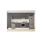 390X240 Cm Klasik Mebran Mutfak Dolabı Beyaz Mbb-E80B50S60-1 Mebran | Antrasit - Suntalam