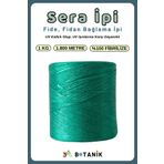 3A BOTANİK Sera İpi, Fide-Fidan Bağlama İpi, Domates-Salatalık Bağlama İpi, 1 KG/1.800 M, Yeşil