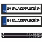 3A Lazerpleksi Peugeot Logolu Plakalık