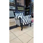 3A Mobilya 3A MOBİLYA BLACK & WHİTE OYMALI BERJER